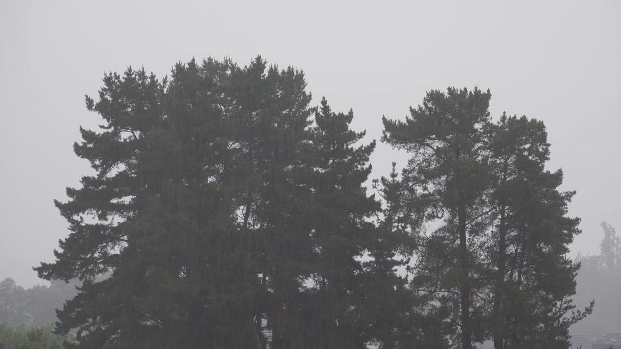 阴天下大雨视频素材