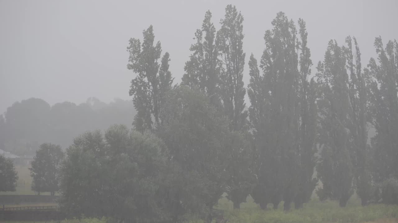 阴天下大雨视频素材