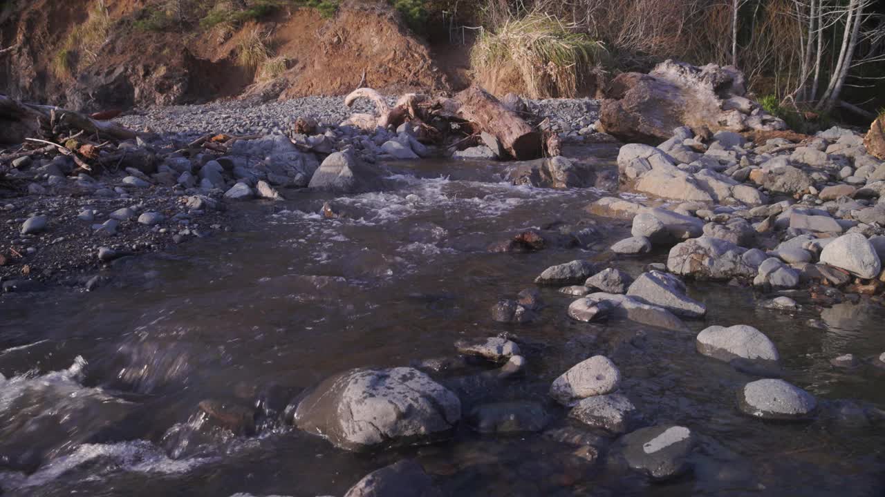 休闲海滩溪视频素材