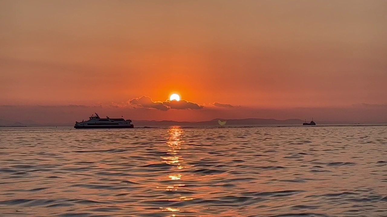 海上的日落视频素材