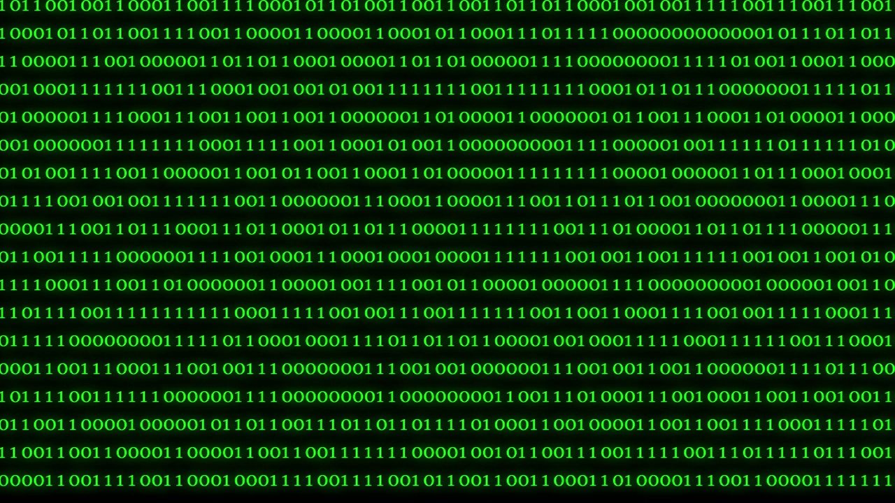 数字二进制代码背景。视频素材