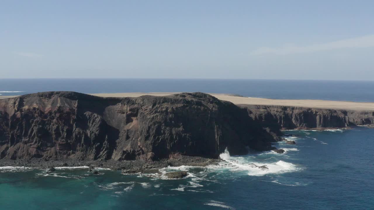 富埃特文图拉海岸鸟瞰图视频素材