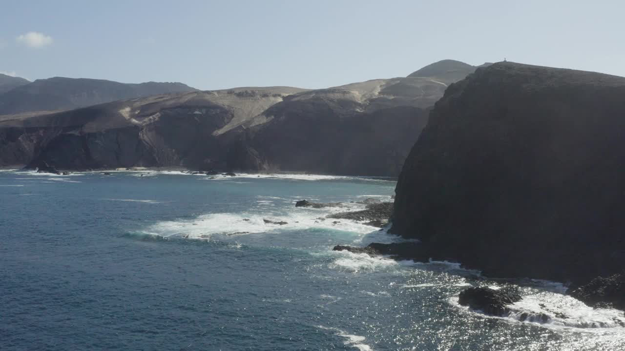 富埃特文图拉海岸南部鸟瞰图视频素材