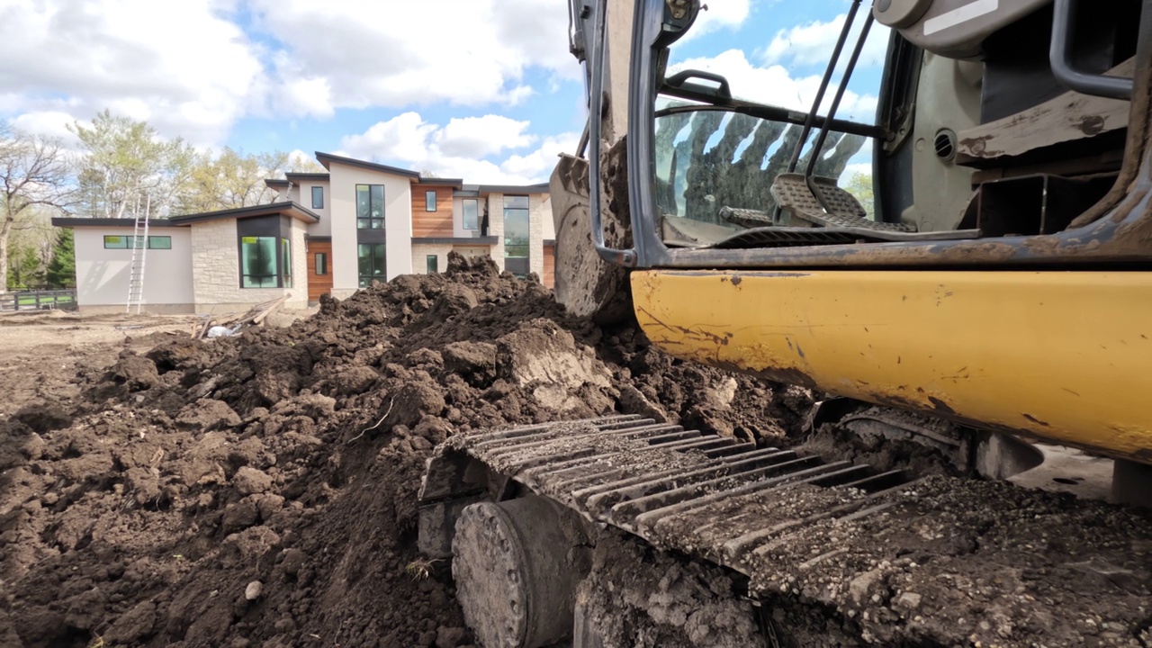 建筑工地，建造私人住宅视频素材