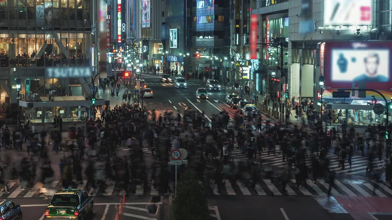 日本穿越人群视频素材