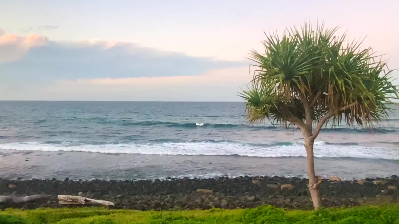 热带海滩晚霞视频素材