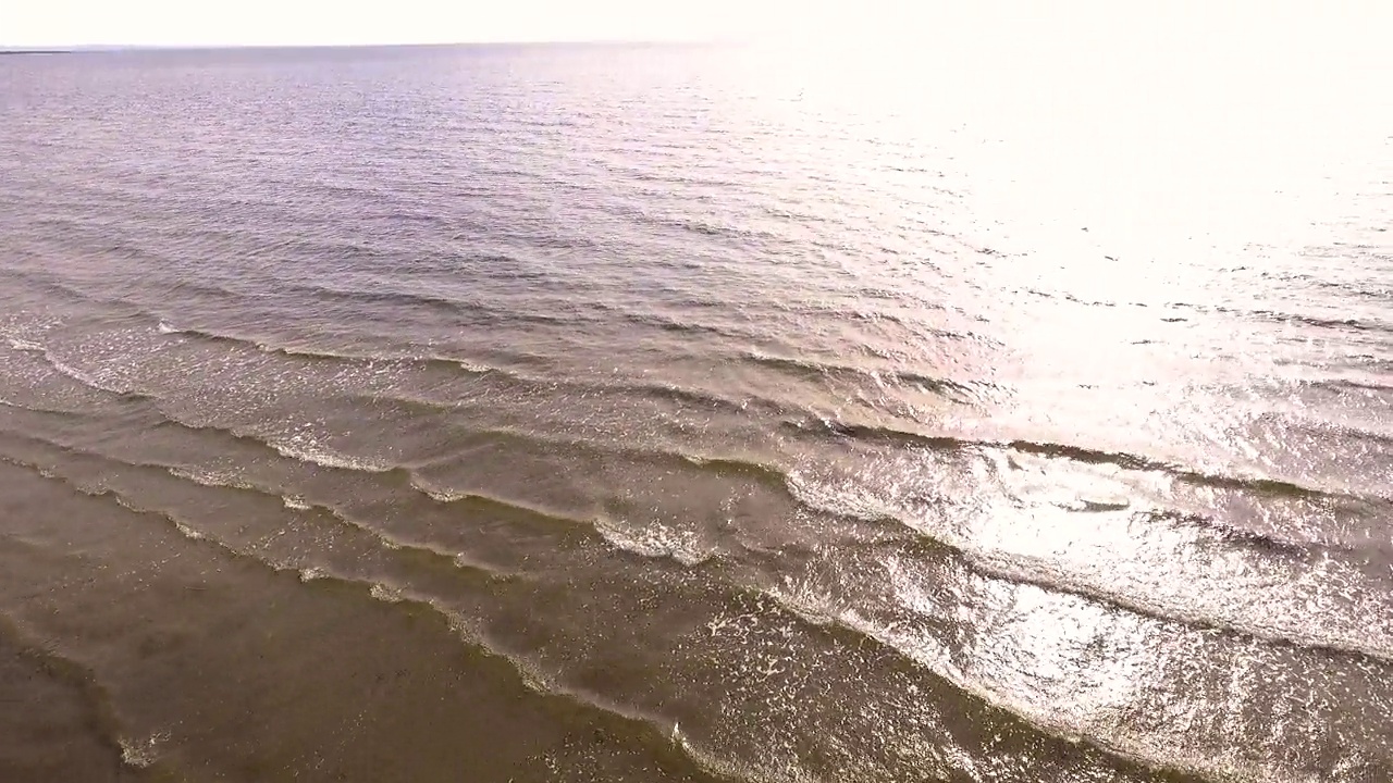 鸟瞰瑞典的海洋和海水。视频素材