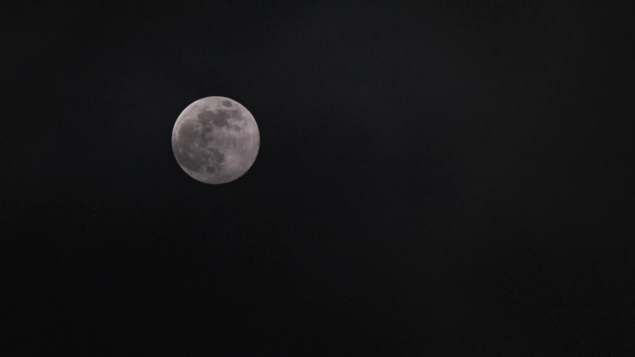 满月在夜空中穿过乌云视频素材