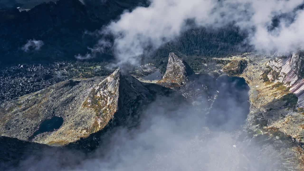 西萨彦山鸟瞰图视频素材