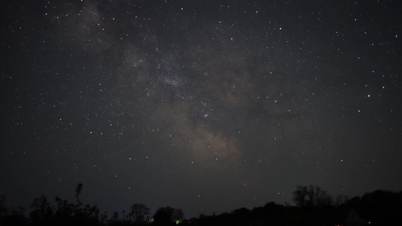 夜空中银河的影子视频素材