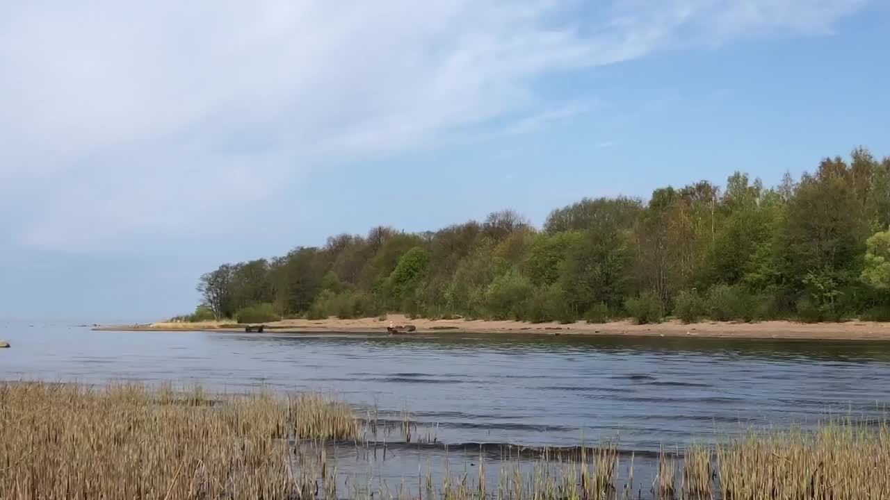 春色山水，湖光岸色视频素材