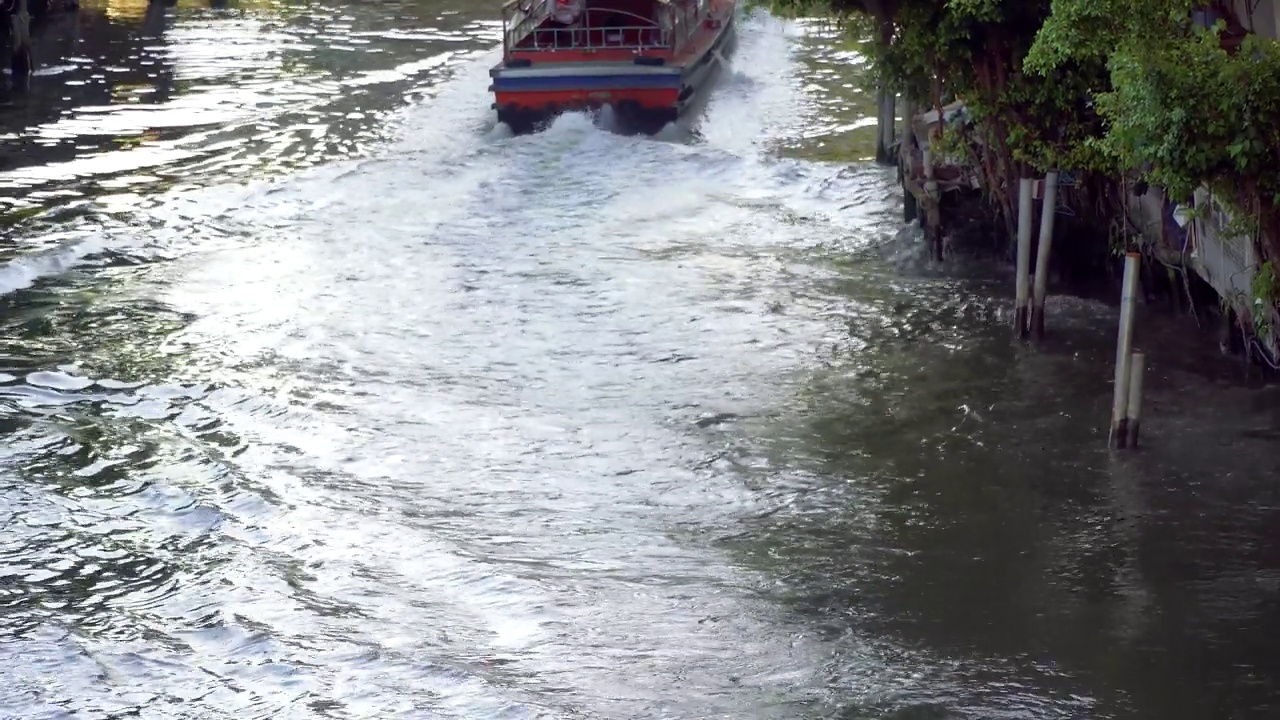 Khlong Saen Saep快艇视频素材