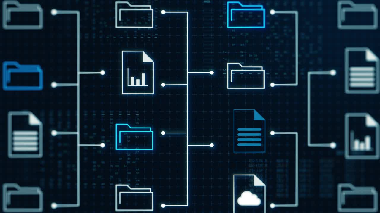 文件管理系统视频素材