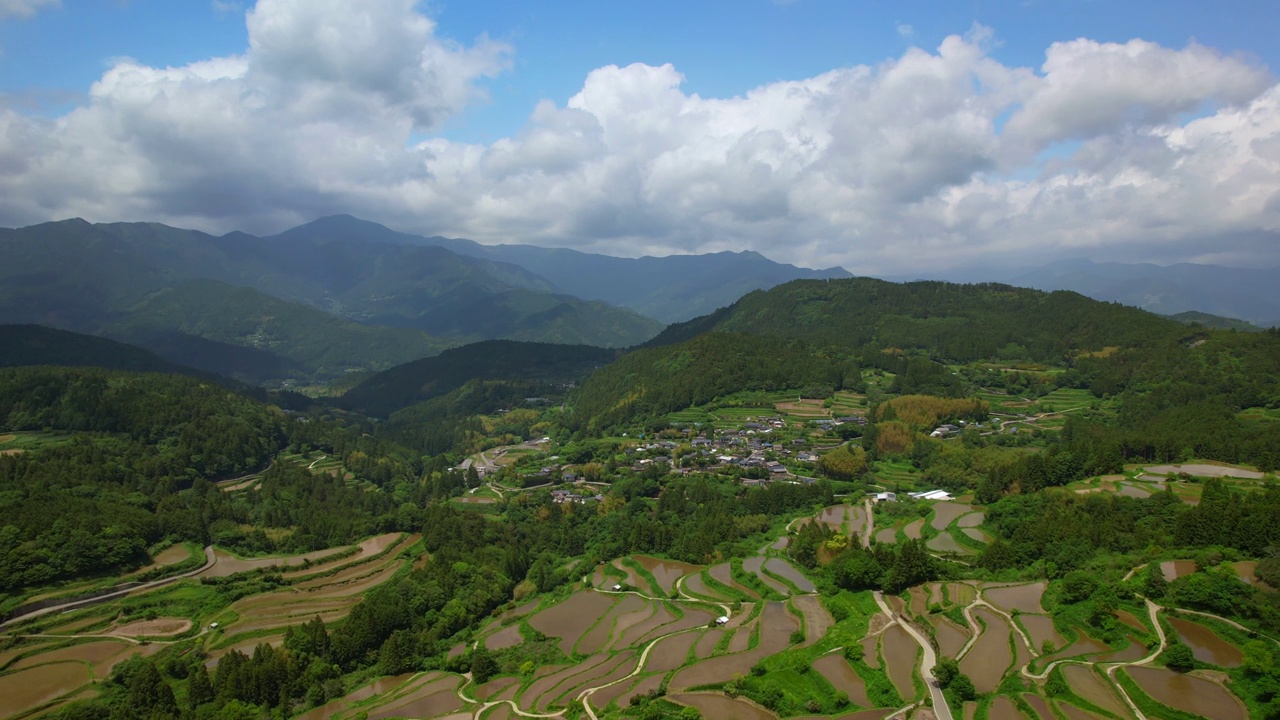 日本高知县美丽的梯田视频素材