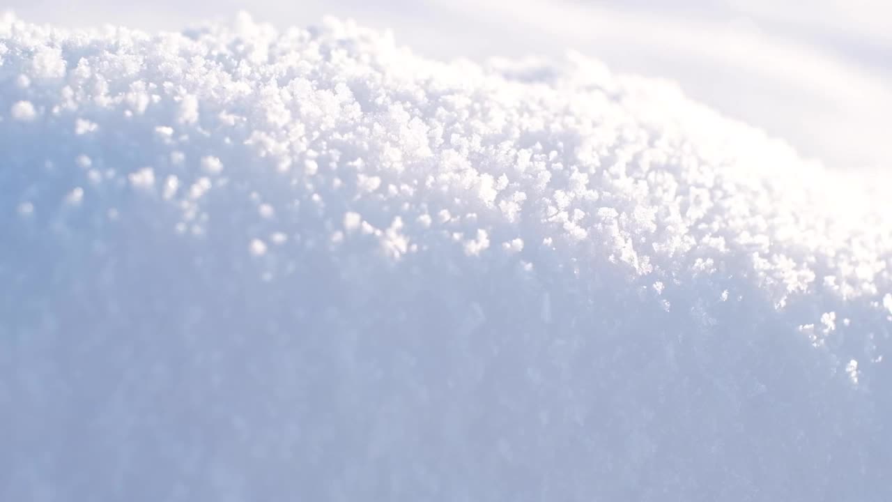 自然冬季背景从雪落在地上视频素材