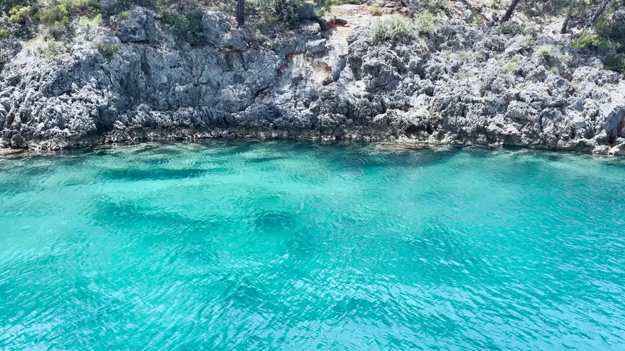 蔚蓝大海的鸟瞰图视频素材