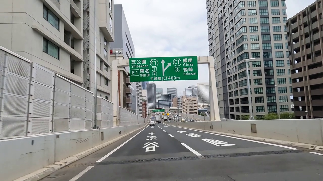 在东京高速公路上开车视频素材