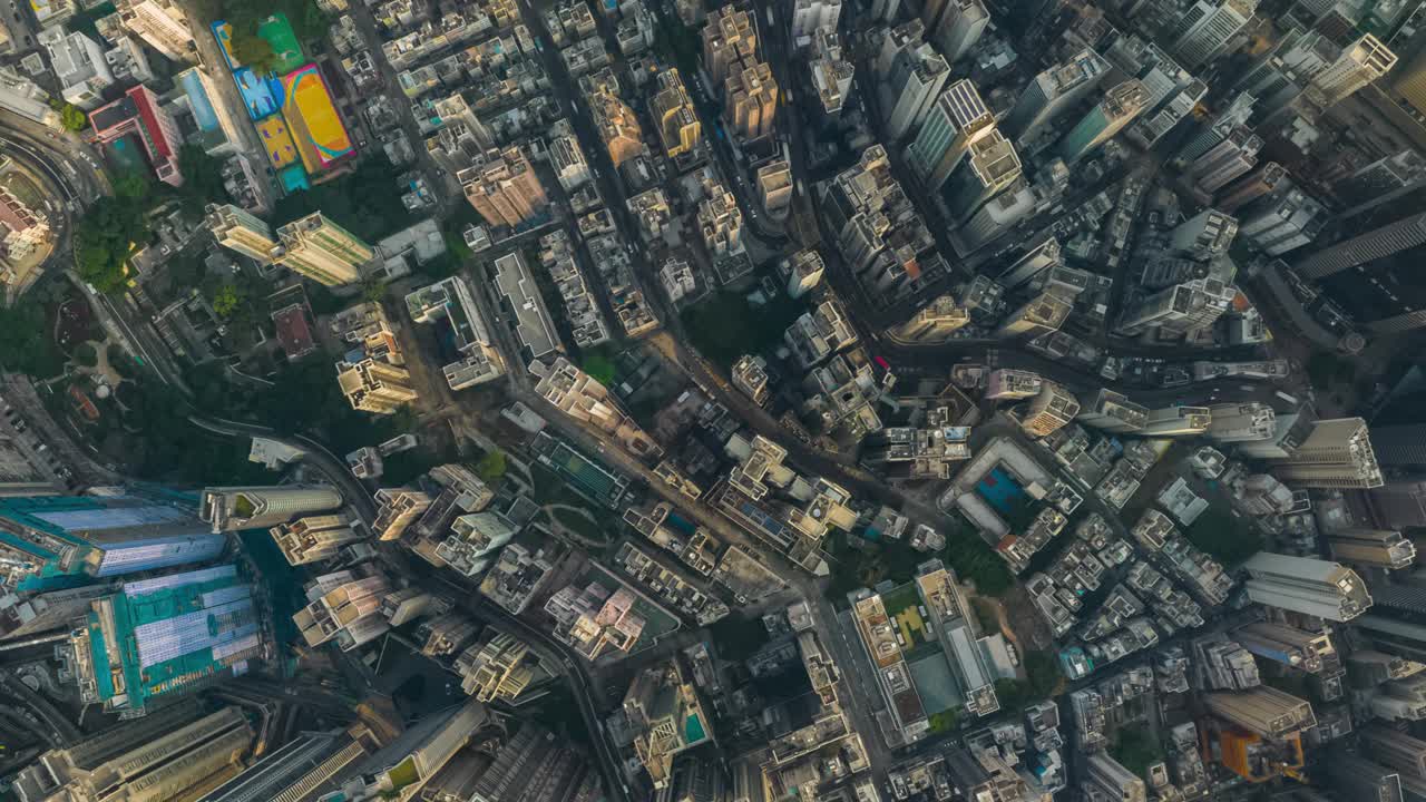 放大超缩香港城市街道视频素材