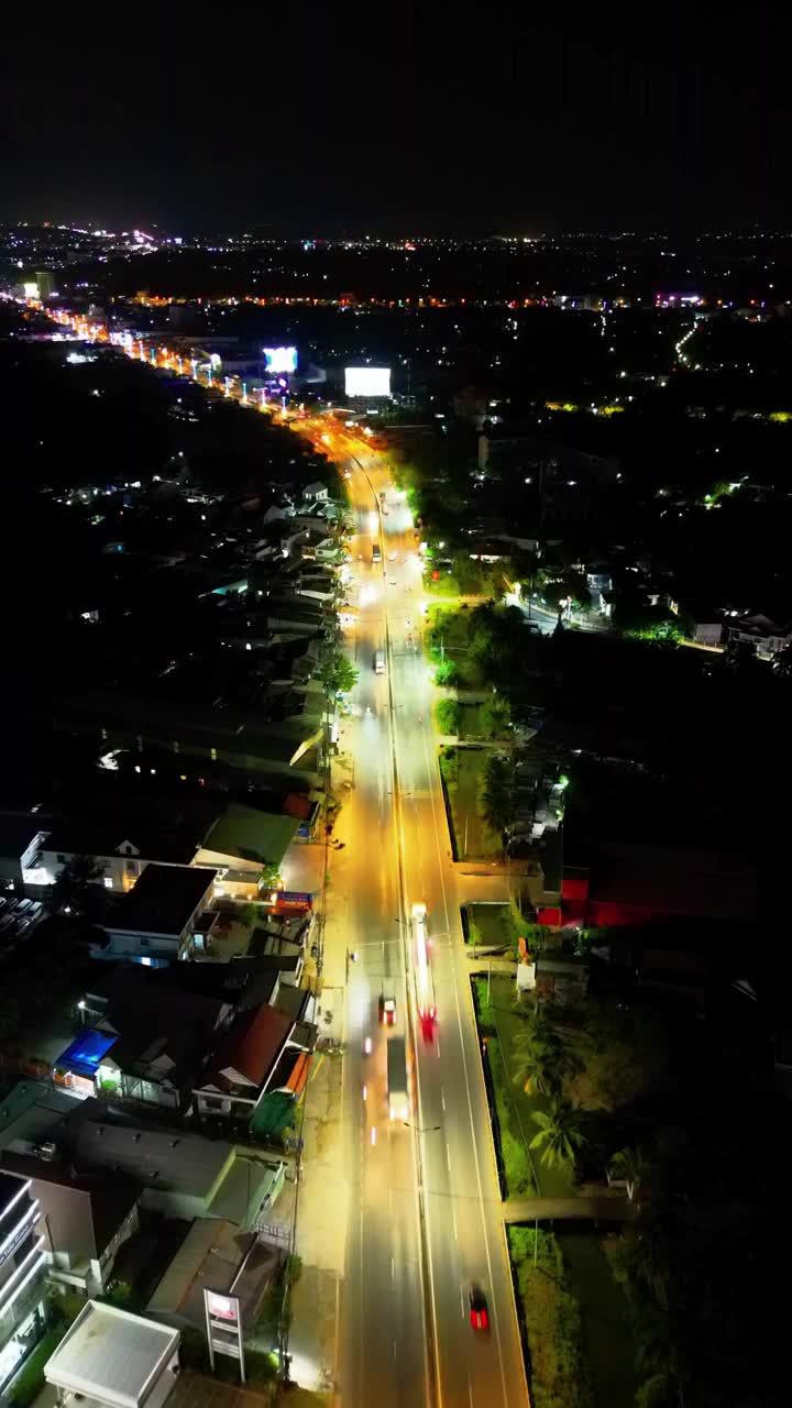 夜间动态:天江路延时之旅视频素材