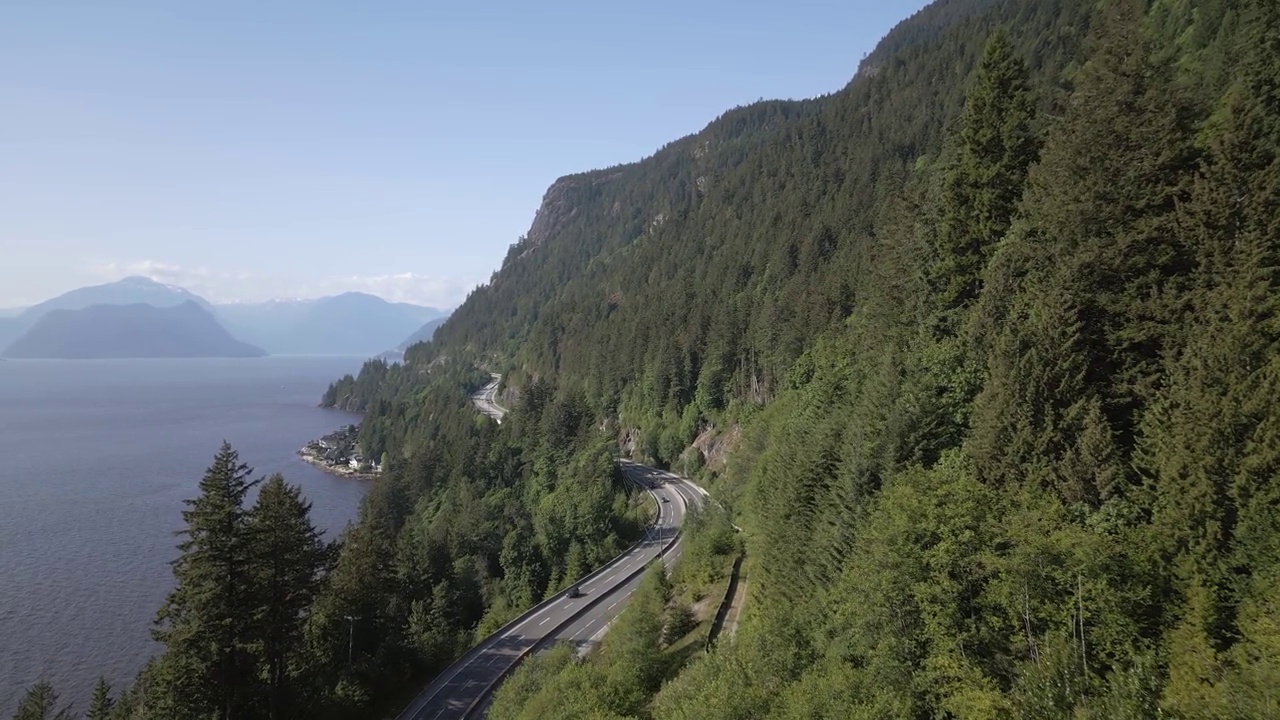 太平洋海岸山景海天高速公路视频素材