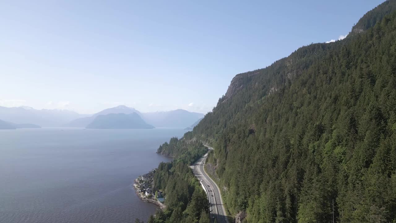 太平洋海岸山景海天高速公路视频素材