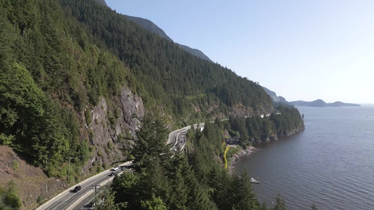 太平洋海岸山景海天高速公路视频素材