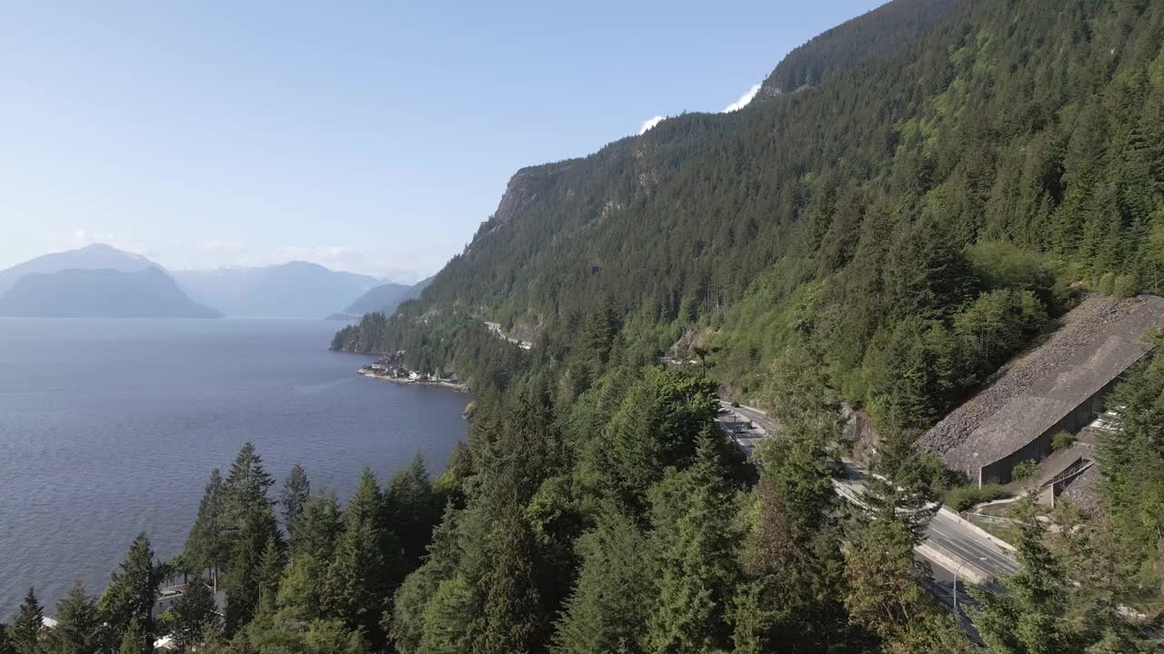 太平洋海岸山景海天高速公路视频素材