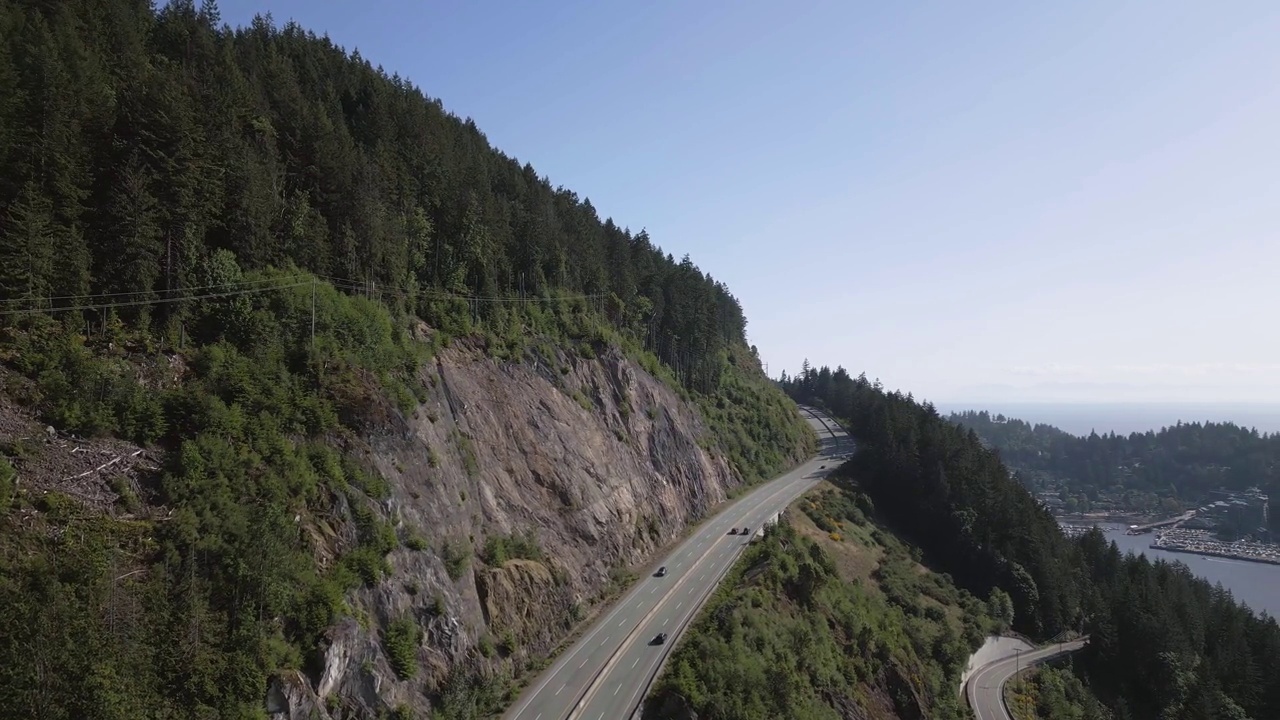 太平洋海岸山景海天高速公路视频素材