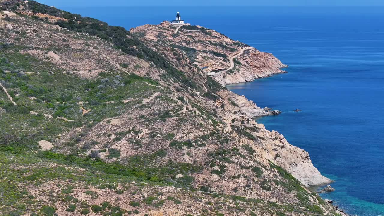 法国科西嘉岛的Revellata海岸线视频素材