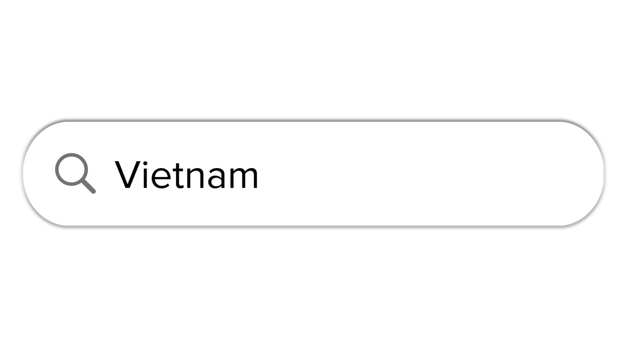 搜索栏动画白色与越南文本框搜索视频素材