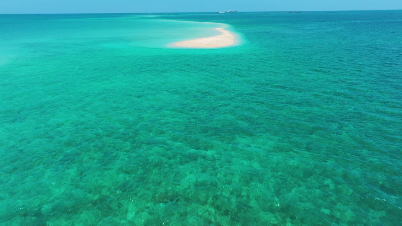 台湾澎湖白沙著名旅游胜地集北岛鸟瞰图。视频素材