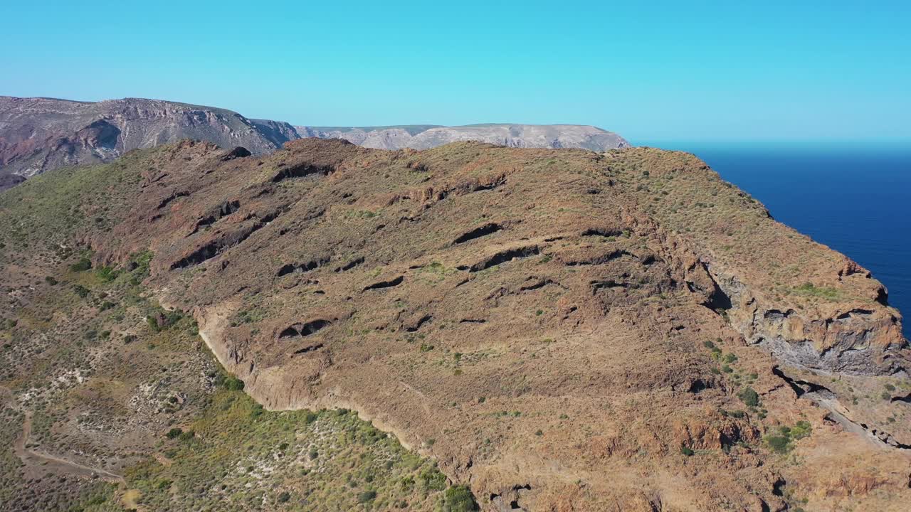 Playa de las Negras鸟瞰图，Almería，西班牙视频素材