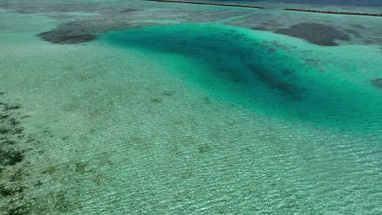 马尔代夫群岛鸟瞰图。视频素材