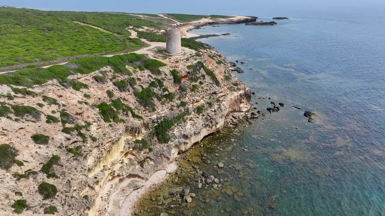 意大利撒丁岛的卡波曼努悬崖视频素材