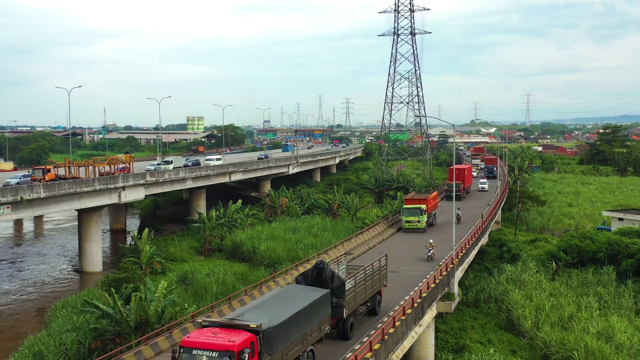 公路鸟瞰图视频素材