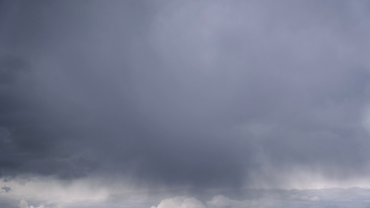 雨云在天空中移动，时间流逝视频素材