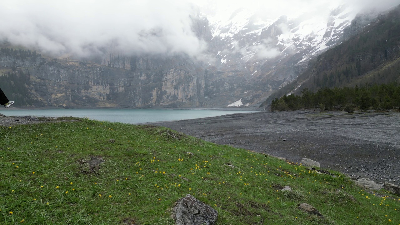 Lago Oeschinen，瑞士视频素材