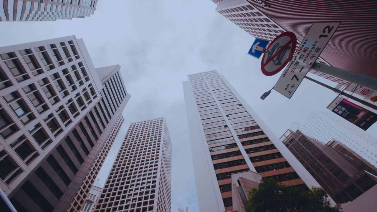 香港商业中心的高层建筑视频素材