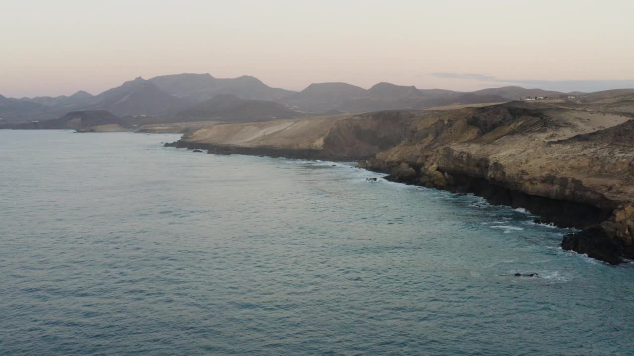 富埃特文图拉海岸鸟瞰图视频素材