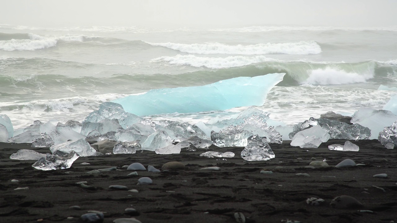 Jokulsarlon钻石海滩视频素材