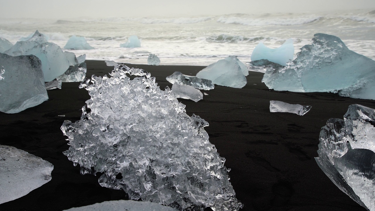 Jokulsarlon钻石海滩视频素材