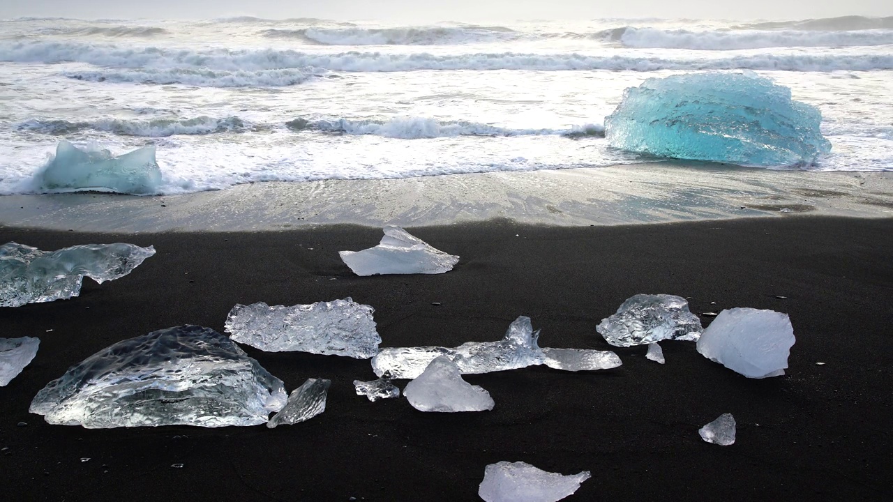 Jokulsarlon钻石海滩视频素材