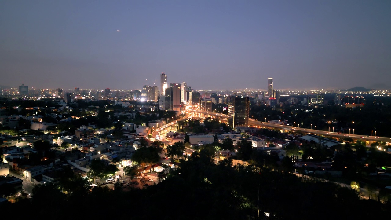 墨西哥城的夜景视频素材