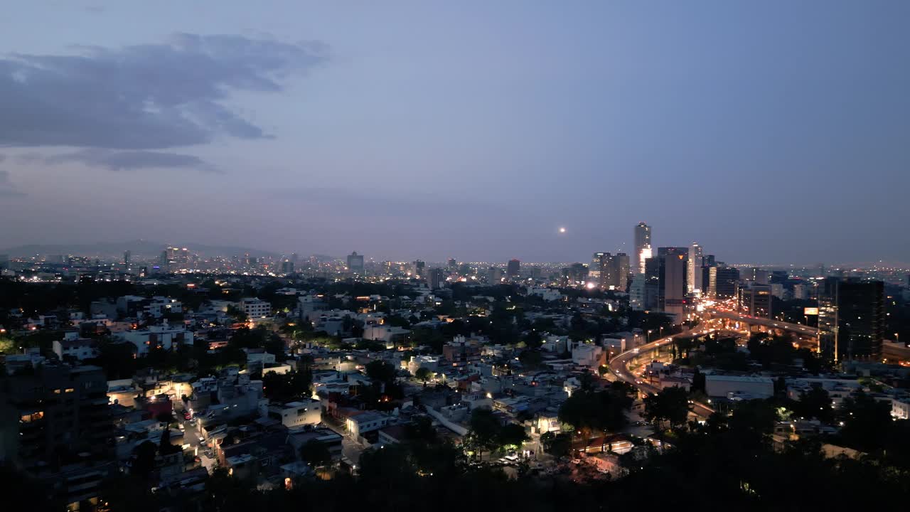 墨西哥城的夜景视频素材