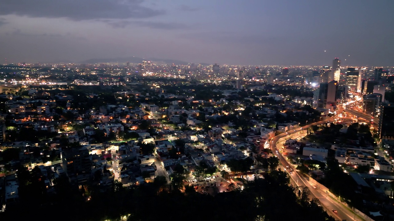 墨西哥城的夜景视频素材