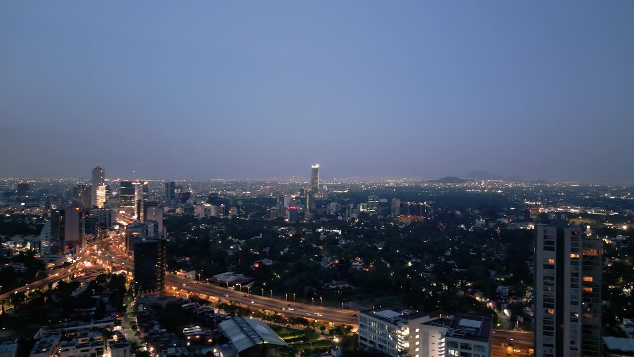 墨西哥城的夜景视频素材