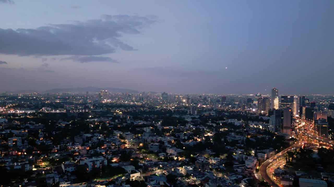 墨西哥城的夜景视频素材