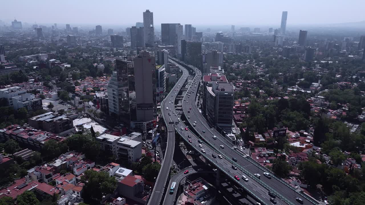 墨西哥城的城市景观在早晨视频素材