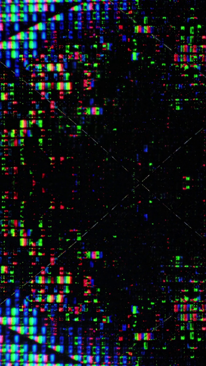 垂直发光故障屏幕失真颜色视频素材
