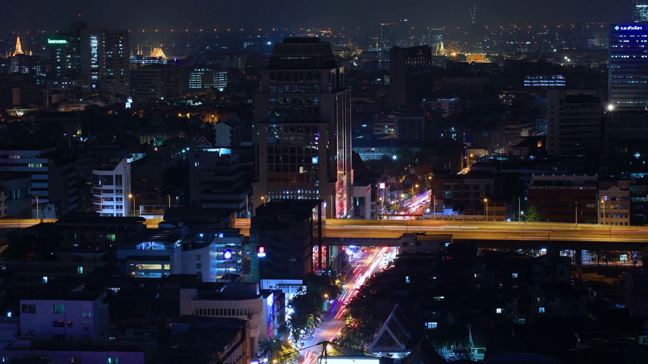 曼谷城市夜景视频下载